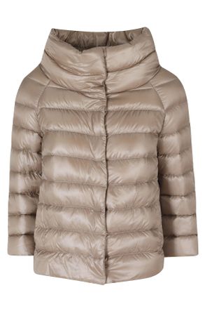 Herno Neutral Sofia Crater Neck Jewel Sleeves Polyamide Down Jacket