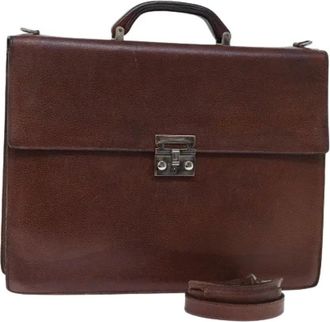 Ferragamo Pre-owned Handbags, female, Brown, Size: ONE SIZE Pre-owned Leather Hand Bag