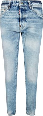 Dsquared2 Light Blue Teddy Faded Distressed Jeans