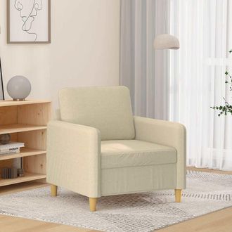 vidaXL Sill&oacute;n De Tela Color Crema 60 Cm Vidaxl