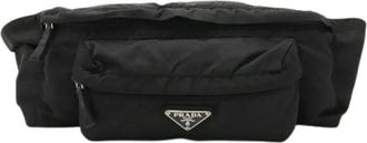 Prada Vintage, unisex, Zwart, ONE Size, Nylon, Pre-owned Belt Bag