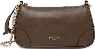 Twin-Set logo-detail cross body bag - women - Polyurethane/Polyester - One Size - Brown