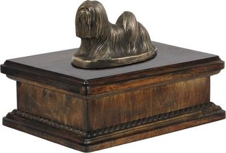 OEM Lhasa Apso - Urna Para Cenizas De Perro, Urna Cl&aacute;sica Con Estatuilla, Urna Elegante Con Perro De Art-dog