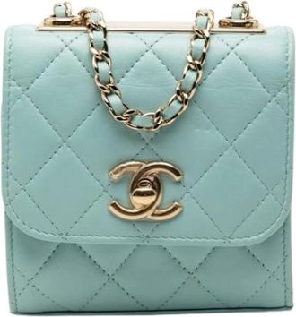 Chanel Pre-owned Mini Bags, female, Blue, Size: ONE SIZE Pre-owned Mini Shoulder Bag