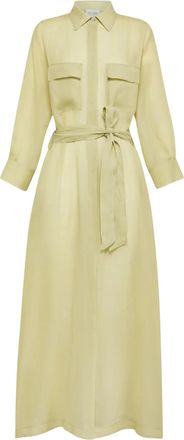 Forte_Forte Green Cupro Shirt Dress With Belt