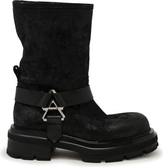 Elena Iachi Black Suede Ankle Boots