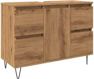 vidaXL Mueble De Ba&ntilde;o Madera De Ingenier&iacute;a Roble Artisan 80x33x60 Cm Vidaxl