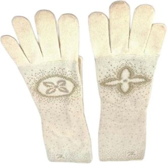 Louis Vuitton Pre-owned Warme Handschoenen - Dames - Pre-owned - Beige - Maat: ONE Size Kasjmier