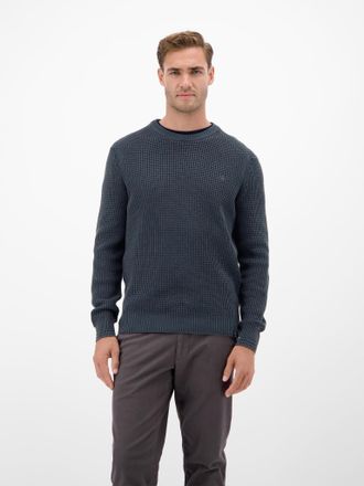 Lerros Rundhalspullover LERROS, Herren, Gr. XXL, classic navy, Strick, Obermaterial: 100% Baumwolle, unifarben, normal h&uuml;ftbedeckend, Rundhals, Flachstrickb&uuml;