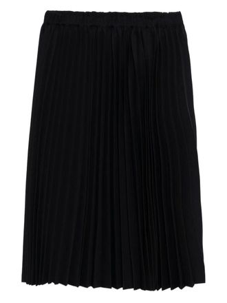 Comme Des Garçons pleated midi skirt - women - Polyester - L - Blue