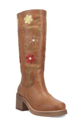 Dingo Bloom Embroidered Boot in Tan at Nordstrom, Size 7.5