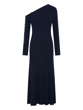 Anna Quan Noah one-shoulder maxi dress - Blue