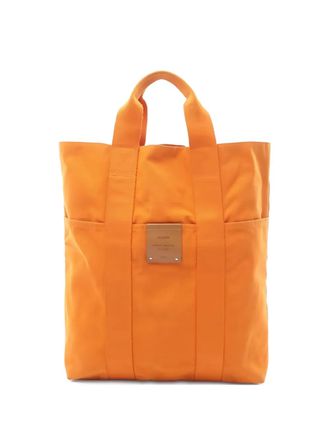 Herm&egrave;s 2000s French Festival Hawaii Exclusive Fourre Tout Cabas canvas shopper - Oranje