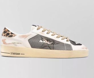 Golden Goose leopard-print leather low-top sneakers