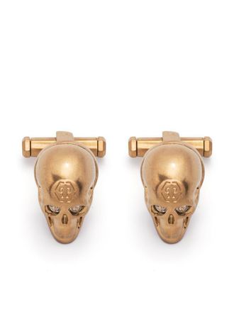 Philipp Plein Gemelli con teschio - Oro