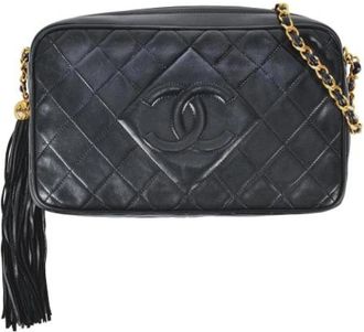 Chanel Pre-owned Leather Cross Body Bag - Dames - Vintage Schoudertas - Zwart - ONE Size - Leer - Vintage