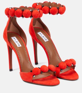 Alaia Alaïa La Bombe 100 suede sandals