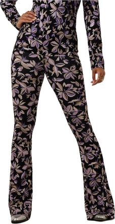 Catwalk Junkie Flared Broek Slow Dance Paars - Dames - Wijde Broeken - Veelkleurig - XS - Broeken