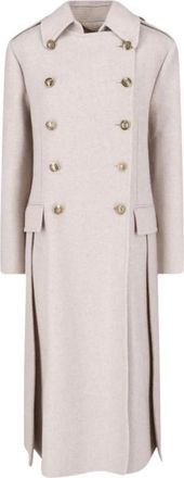 Ermanno Scervino Abrigo Cruzado - Coats - Mujer - Beige - XS