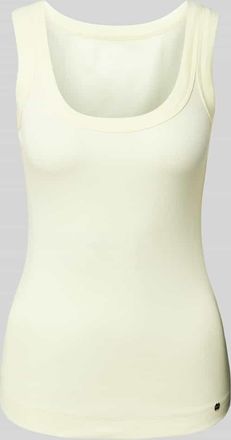 Marc Cain Tanktop mit Label-Applikation in Hellgelb, Gr&ouml;&szlig;e 38