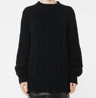 Sportmax Curvone Oversized Knit Sweater In Black