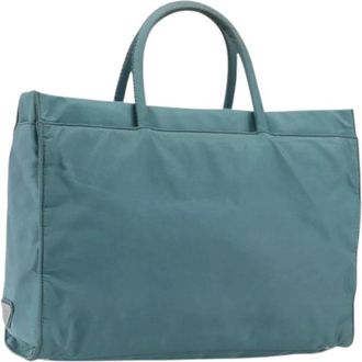 Prada Pre-owned Nylon Tote Bag - Dames - Vintage Shopper - Blauw - ONE Size - Nylon - Vintage