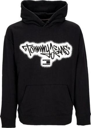 Tommy Hilfiger Graffiti Hoodie Lichtgewicht Sweatshirt - Heren - Hoodies - Zwart - M - Katoen - Hoodies & sweatvesten
