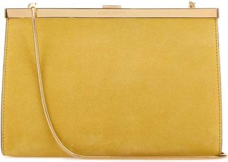 Alberta Ferretti Yellow Suede Clutch