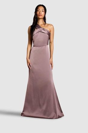 Coast Asymmetric Neck Maxi Dress in Dark Mauve at Nordstrom, Size 14