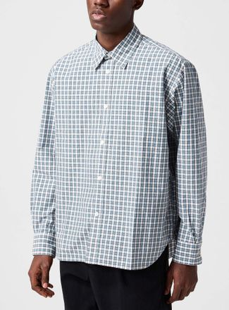 Norse Projects Mens Falster small checkers poplin shirt