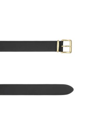 Miu Miu Gold-Buckle Leather Belt - Black