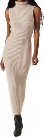 Astr Channary Sweater Dress In Beige