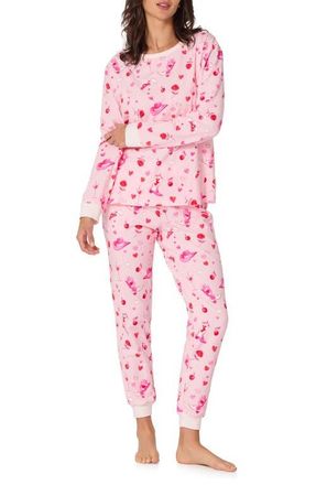 Bedhead Pajamas Print Stretch Organic Cotton Pajamas in Giddy Up Galentine at Nordstrom, Size X-Large