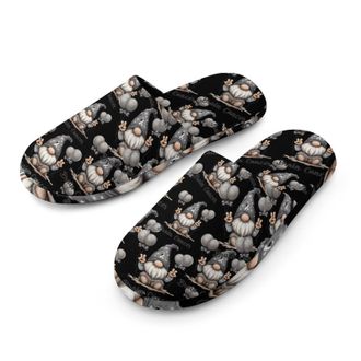 Generic Gnome Brain Can-cer Mens Cozy Memory Foam Slippers Warm Cotton House Shoes Comfy Slipper for Indoor Outdoor