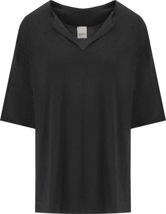 Max Mara Rigel Blouse met V-hals - Dames - Blouses - Zwart - L - Overhemden
