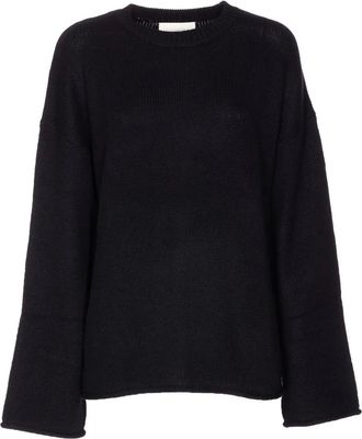 Lisa Yang Kasjmier trui met ronde hals - Zwart