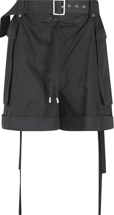 Alexander McQueen Cargo Shorts met Riem - Dames - Korte Broeken - Zwart - M - Katoen - Korte Broeken