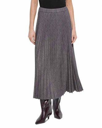 Lyss&eacute; Pierra Ponte Pleated Midi Skirt In Grey