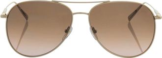 Longchamp Klassieke Aviator Zonnebril - Dames - Accessoires - Geel - Maat: ONE Size