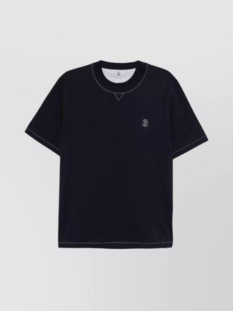 Brunello Cucinelli cotton t-shirt with logo and crew neck