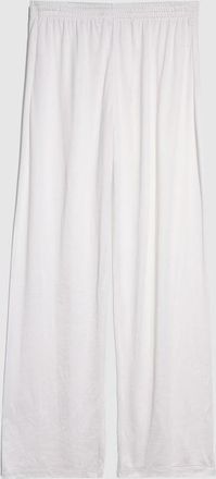 Gucci Light Silk Jersey Sportswear Pants, Size XXXL, White