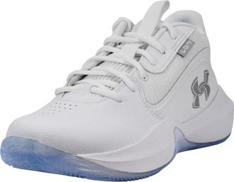 Under Armour Unisex-Adult Lockdown 7 Sneaker, (103) White/White/Metallic Silver, 12 Women/10.5 Men