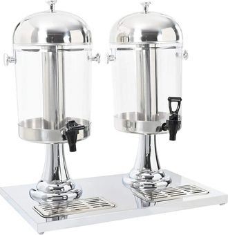 vidaXL Dispensador De Zumo Doble Acero Inoxidable 2 X 8 L Vidaxl
