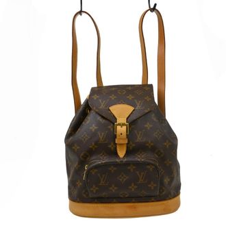 Louis Vuitton Vintage Montsouris Monogram Canvas Brown Canvas Backpack Bag (Pre-Owned)