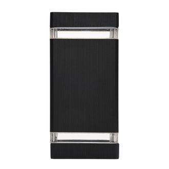 OEM Aplique De Pared Doble Led De Aluminio Negro Incluido Para Sal&oacute;n Y Jard&iacute;n - 2 Bombillas Gu10