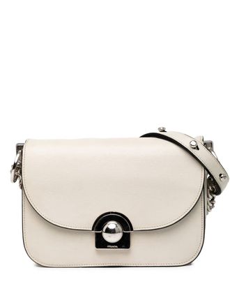 Prada 2013-2025 Glace Calf Arcade crossbody bag - women - Calf Leather - One Size - White