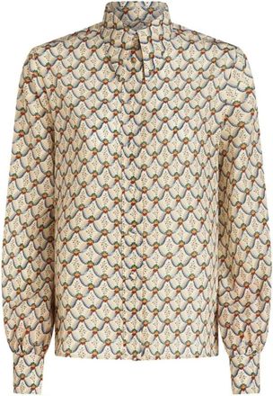 Etro Zijden Shirt met Lange Mouwen - Dames - Overhemden - Veelkleurig - XS - Overhemden
