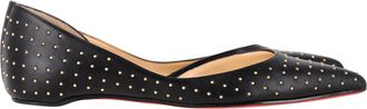 Christian Louboutin Christian Louboutin Studded Iriza Ballerinas in Zwart Nappa Leder