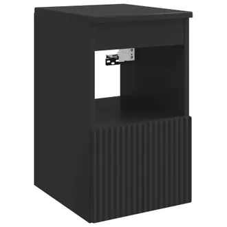 vidaXL Mueble De Cuarto De Ba&ntilde;o Negro 30 X 44,5 X 50 Cm Vidaxl