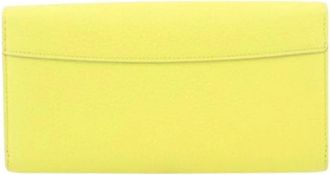 Louis Vuitton Pre-owned Long wallet (bi-fold) - Dames - Vintage Accessoires - Geel - ONE Size - Leer - Vintage